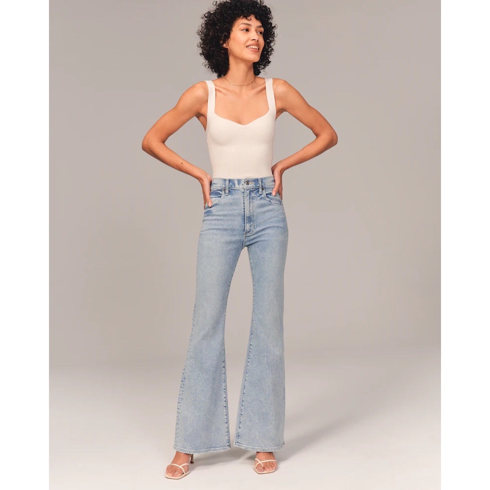 New Abercrombie light Flare Jeans